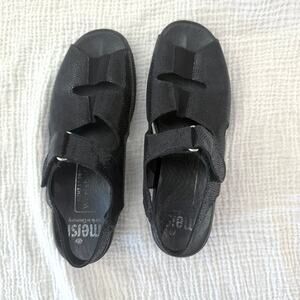 Meisi Women Sandals Size 6 Slides Black
Leather Comfort Adjustable Strap Germany